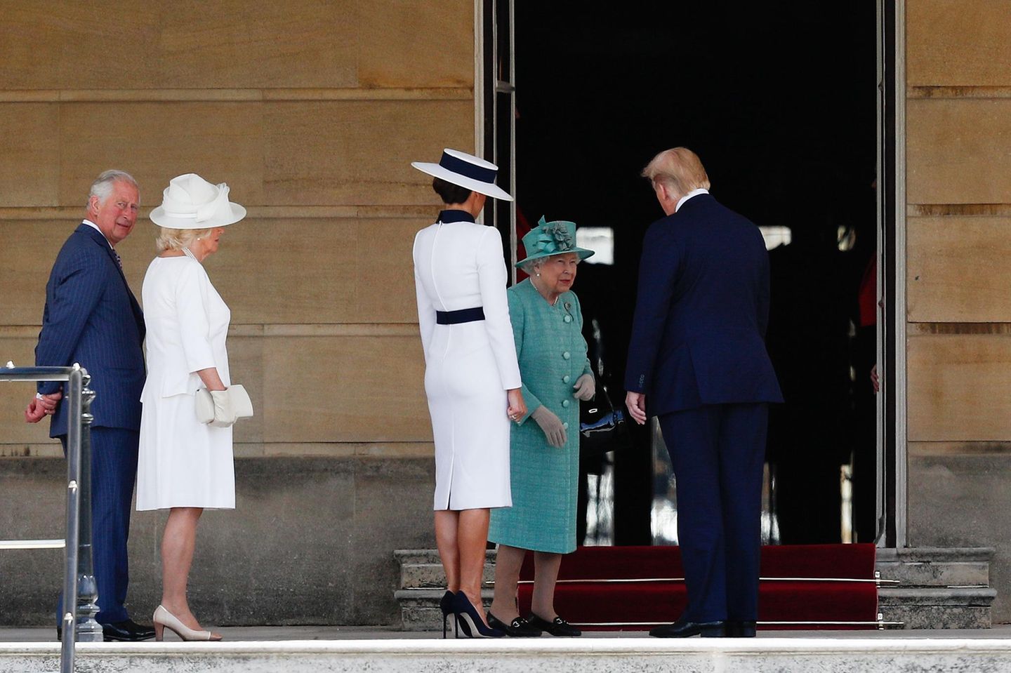Melania Trump und Donald Trump treffen Queen Elizabeth