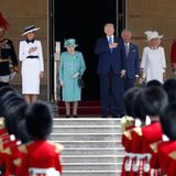 Melania Trump, Queen Elizabeth, Donald Trump, Prinz Charles und Herzogin Camilla