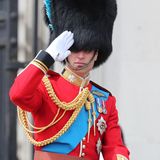 Prinz William salutiert.