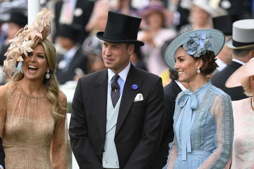 Königin Máxima, Prinz William und Herzogin Catherine in Ascot