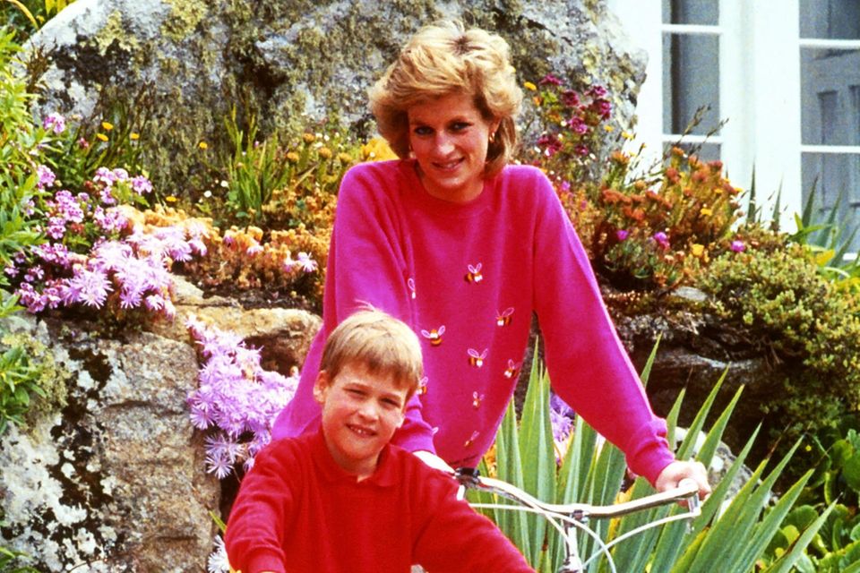 Prinzessin Diana + Prinz William im Jahr 1989