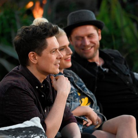Michael Patrick Kelly (l.), Jeanette Biedermann und Johannes Oerding