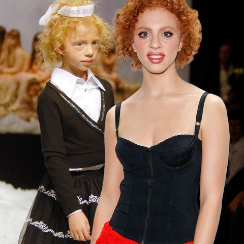 Im Hintergrund: Anna Ermakova in 2007 bei der Show von Blumarine; im Vordergrund: Anna Ermakova bei der "Palmolive Model Night" am 17. Juni 2019