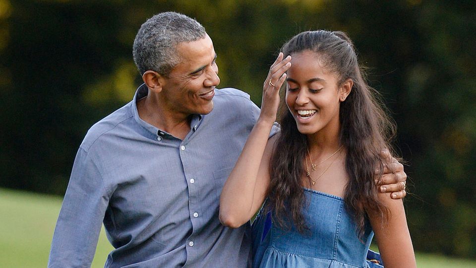 Barack Obama mit seiner Tochter Malia Ann Obama