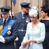 Prinz William und Herzogin Catherine (vorne), Prinz Harry und Herzogin Meghan (hinten)