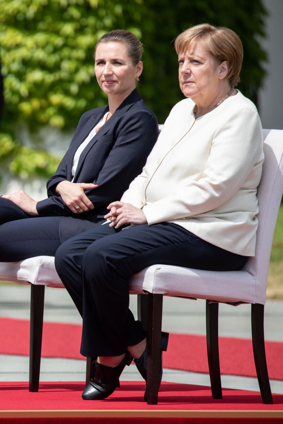Mette Frederiksen und Angela Merkel