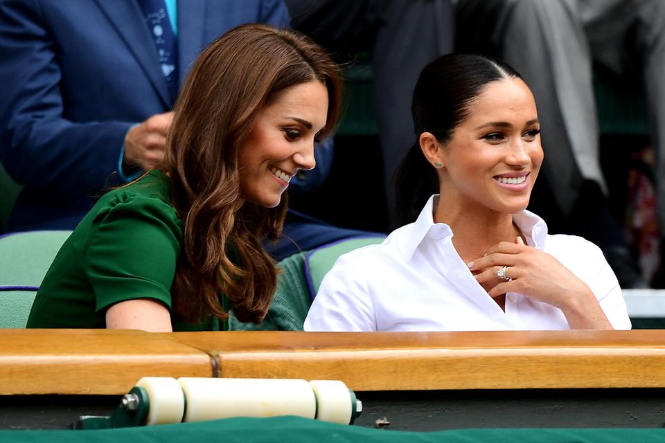 Herzogin Catherine und Herzogin Meghan in der Royal Box bei Wimbledon