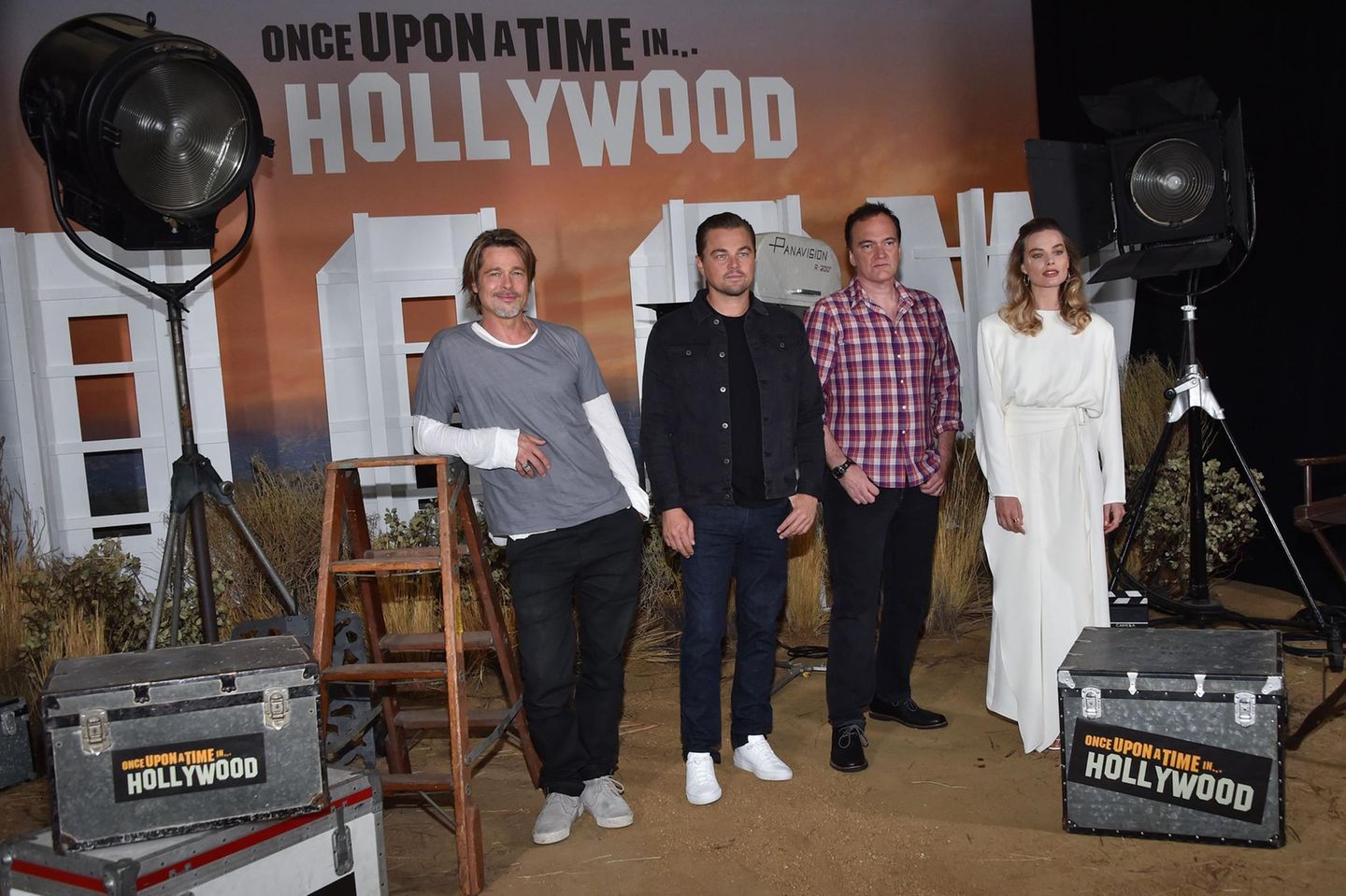 Brad Pitt, Leonardo DiCaprio, Quentin Tarantino and Margot Robbie