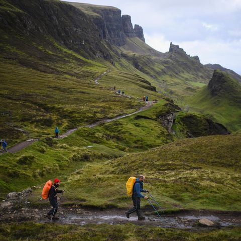 Wanderer auf der Isle of Skye