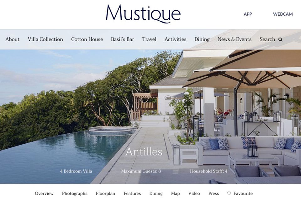 Villa Antilles auf Mustique