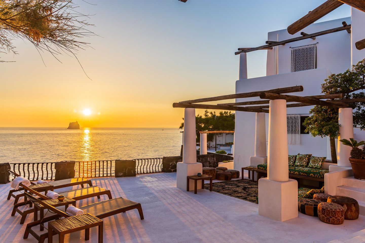 Die Luxusvilla auf Stromboli/Sizilien steht zum Verkauf.