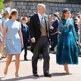 Am Tag der Hochzeit von Prinz Harry und Herzogin Meghan erscheinen Eugenie und Beatrice mit Prinz Andrew, in Windsor. Beide haben ein enges Verhältnis zu ihrem Vater, der sich 1996 von Sarah Ferguson scheiden ließ. 