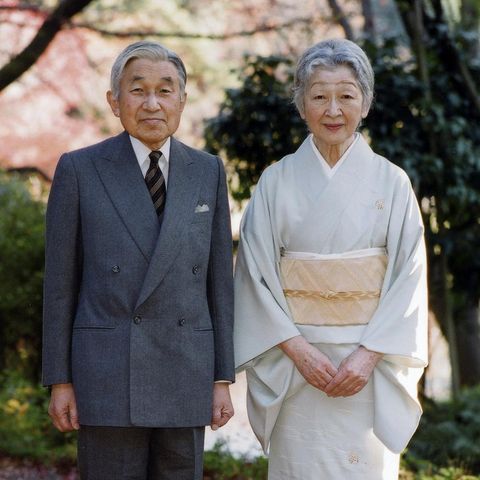 Das Ex-Kaiserpaar von Japan, Akihito und Michiko