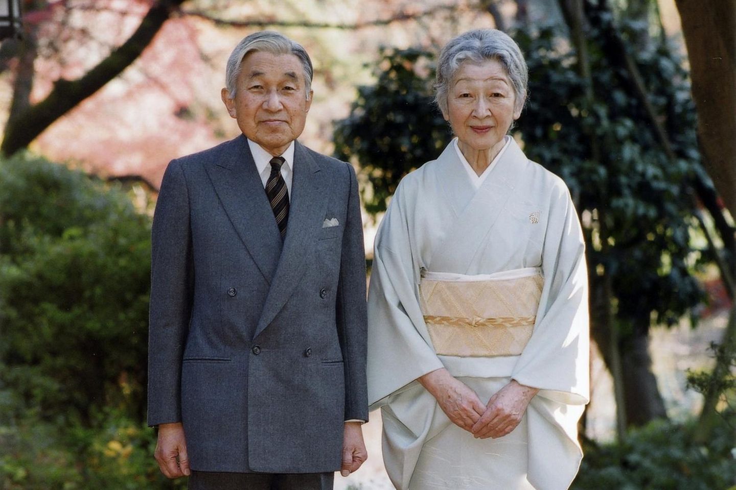 Das Ex-Kaiserpaar von Japan, Akihito und Michiko
