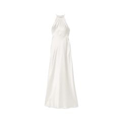 Verlängern Sie das Hochzeitshoch und werden Sie zum Star des Candle-Light-Dinners mit diesem eleganten Neckholder-Dress. Seidenkleid von Les Rêveries über Net-a-Porter, ca. 1030 Euro
