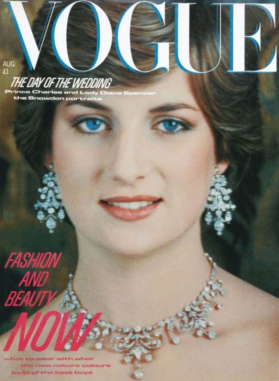 1981: Lady Dianas erstes Vogue-Cover erschien im August 1981, einen Monat nach der Hochzeit mit Prinz Charles. 