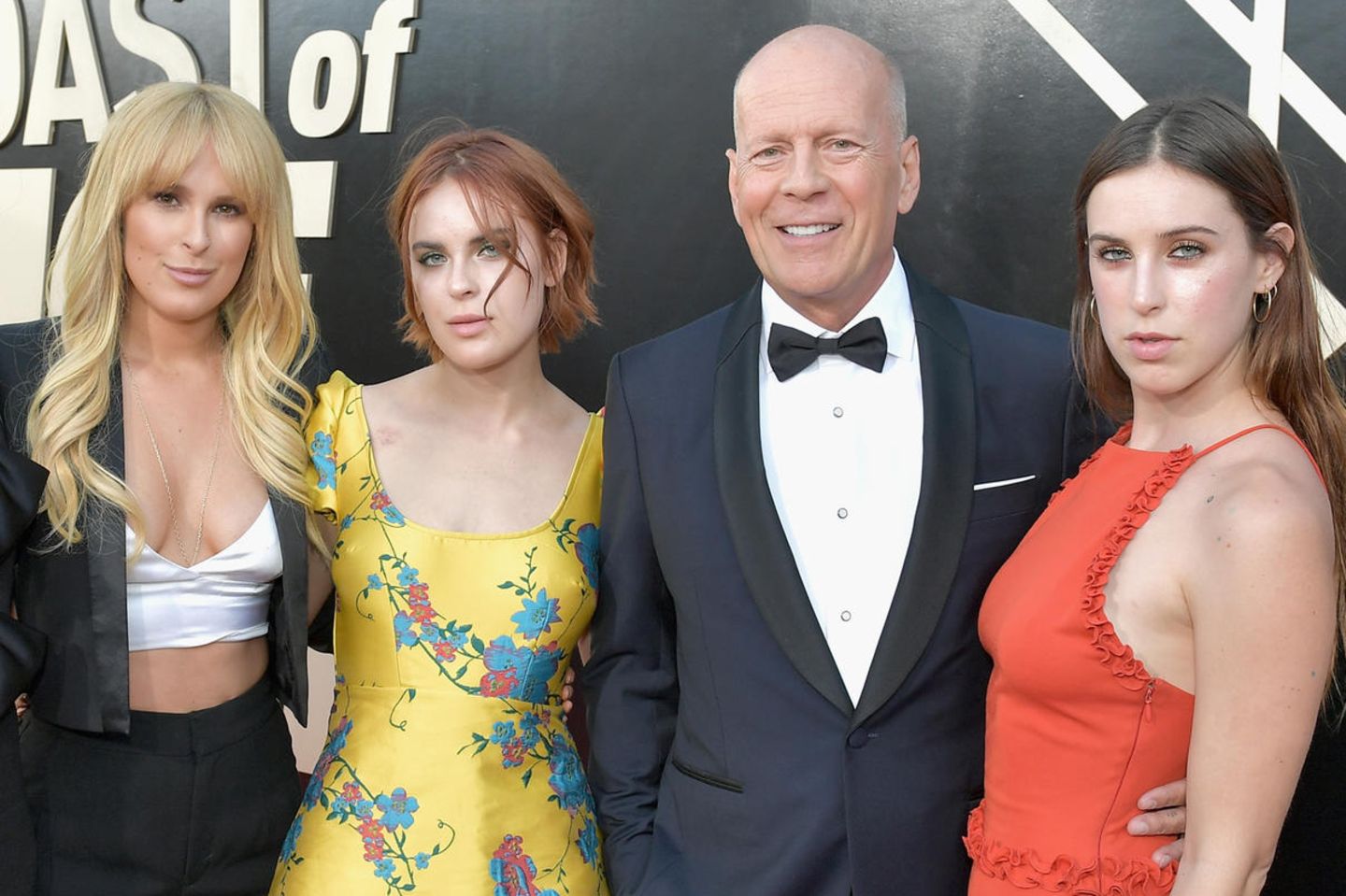 Bruce Willis mit seinen Töchtern (v.l.) Rumer, Tallulah und Scout