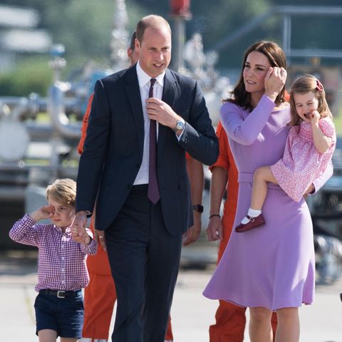 Die Familie Cambridge (v.l.n.r.): Prinz George, Prinz William, Herzogin Catherine und Prinzessin Charlotte