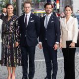 Victoria, Daniel, Carl Philip und Sofia freuen sich auf den Konzertabend.
