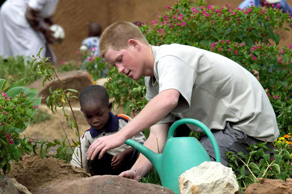 Prinz Harry 2003 in Lesotho. 