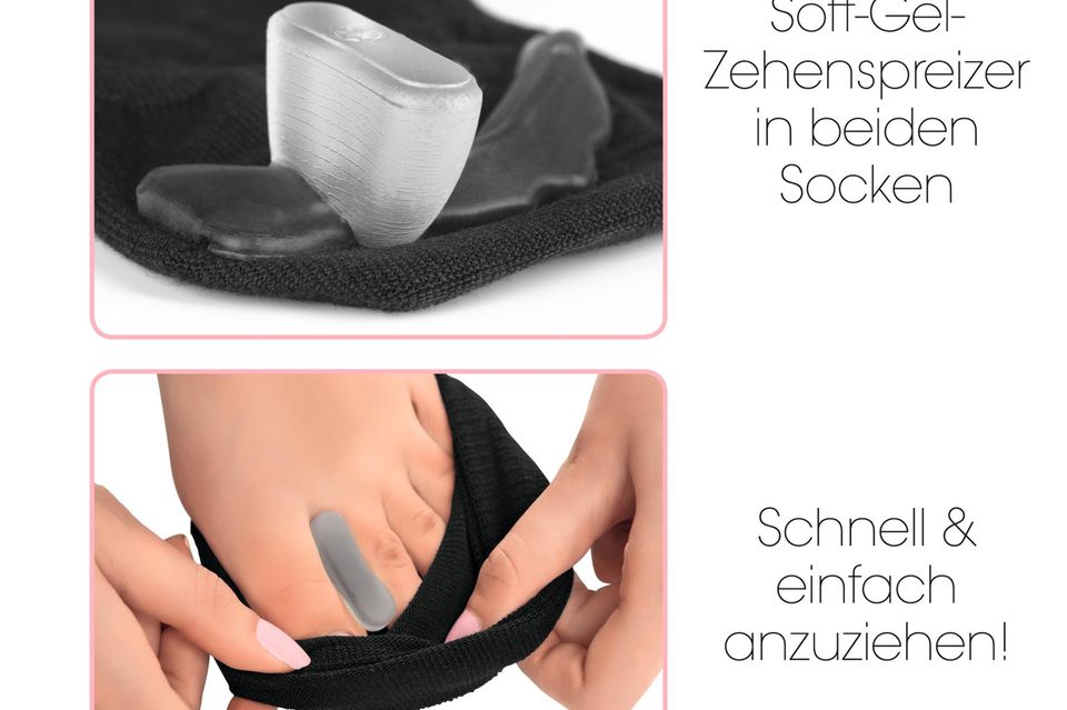 GoBunion, Socken mit Zehenspreizer, Soft-Gel-Zehenspreizer GoBunion, Socken mit Zehenspreizer, Soft-Gel-Zehenspreizer