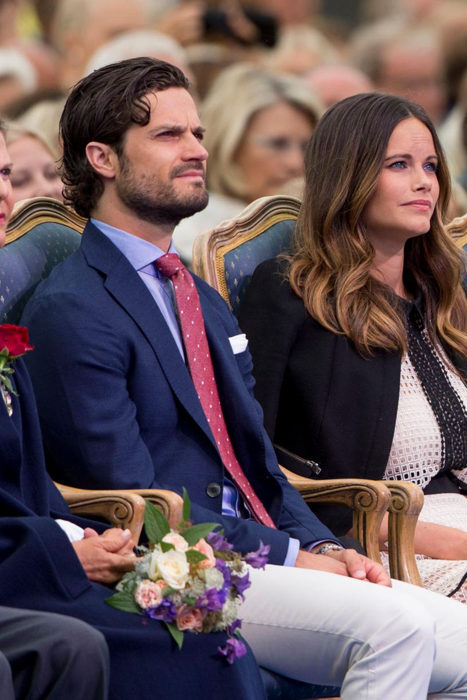 Prinz Carl Philip mit Ehefrau Prinzessin Sofia sowie Prinzessin Madeleine mit Ehemann Chris O'Neill