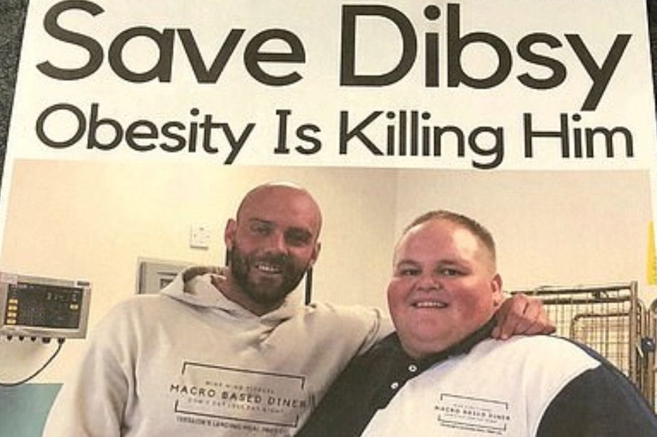 Unglaublicher Abspeckt-Marathon: Dieses Plakat ließ Mike in Fast Food Restaurants aufhängen Dieses Plakat ließ Mike in Fast Food Restaurants aufhängen