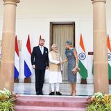 14. Oktober 2019  Premierminister Narendra Modi empfängt das Königspaar im Präsidentenpalast Rashtrapati Bhavan, dem "Haus des Präsidenten".