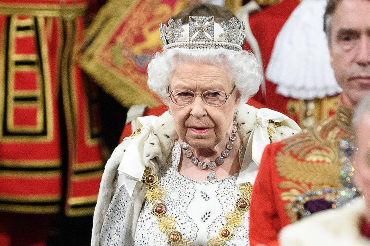 Queen Elizabeth am 14. Oktober 2019 bei der Eröffnung des Parlaments.