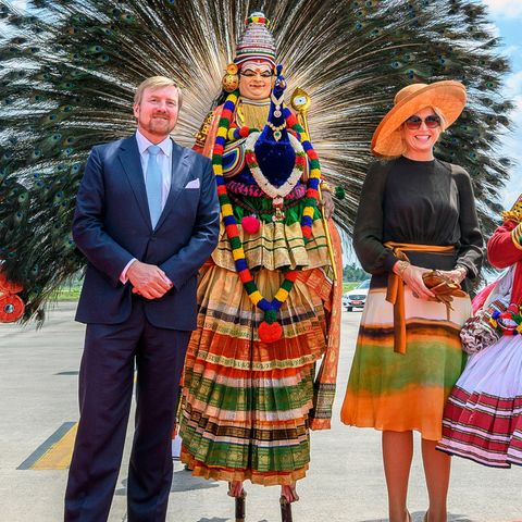 König Willem-Alexander und Königin Máxima am Flughafen von Kochi
