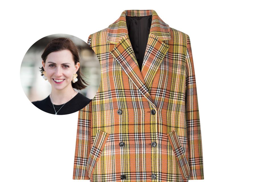 Gar nicht kleinkariert findet Redakteurin Kathrin diesen farbenfrohen Mantel von Samsoe & Samsoe.