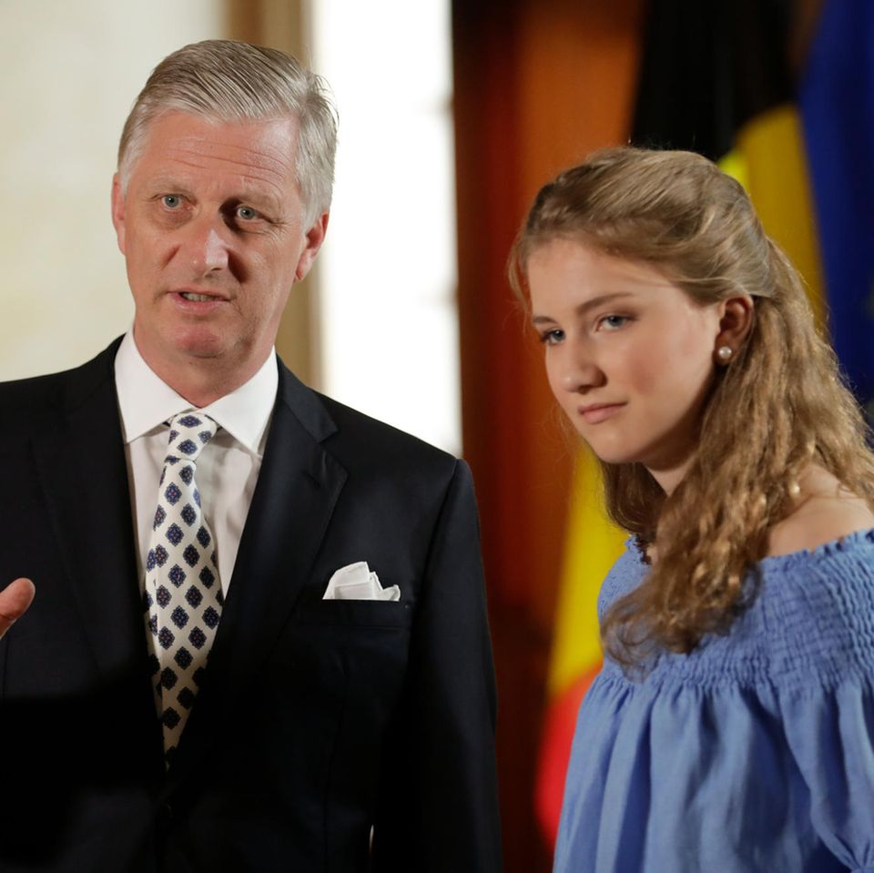 König Philippe von Belgien und seine Thronfolgerin Elisabeth, Herzogin von Brabant