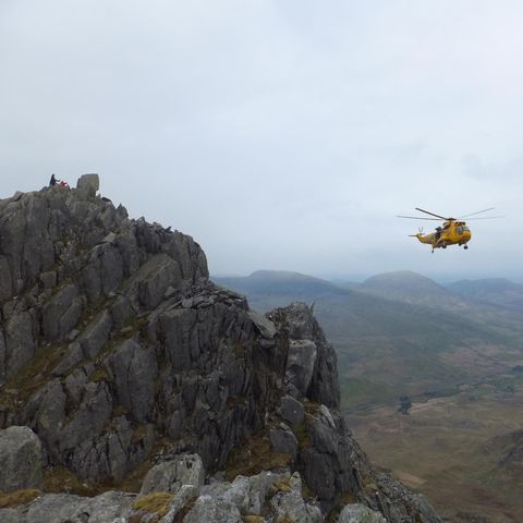 Bergsteiger Rettungsaktion mit Hubschrauber