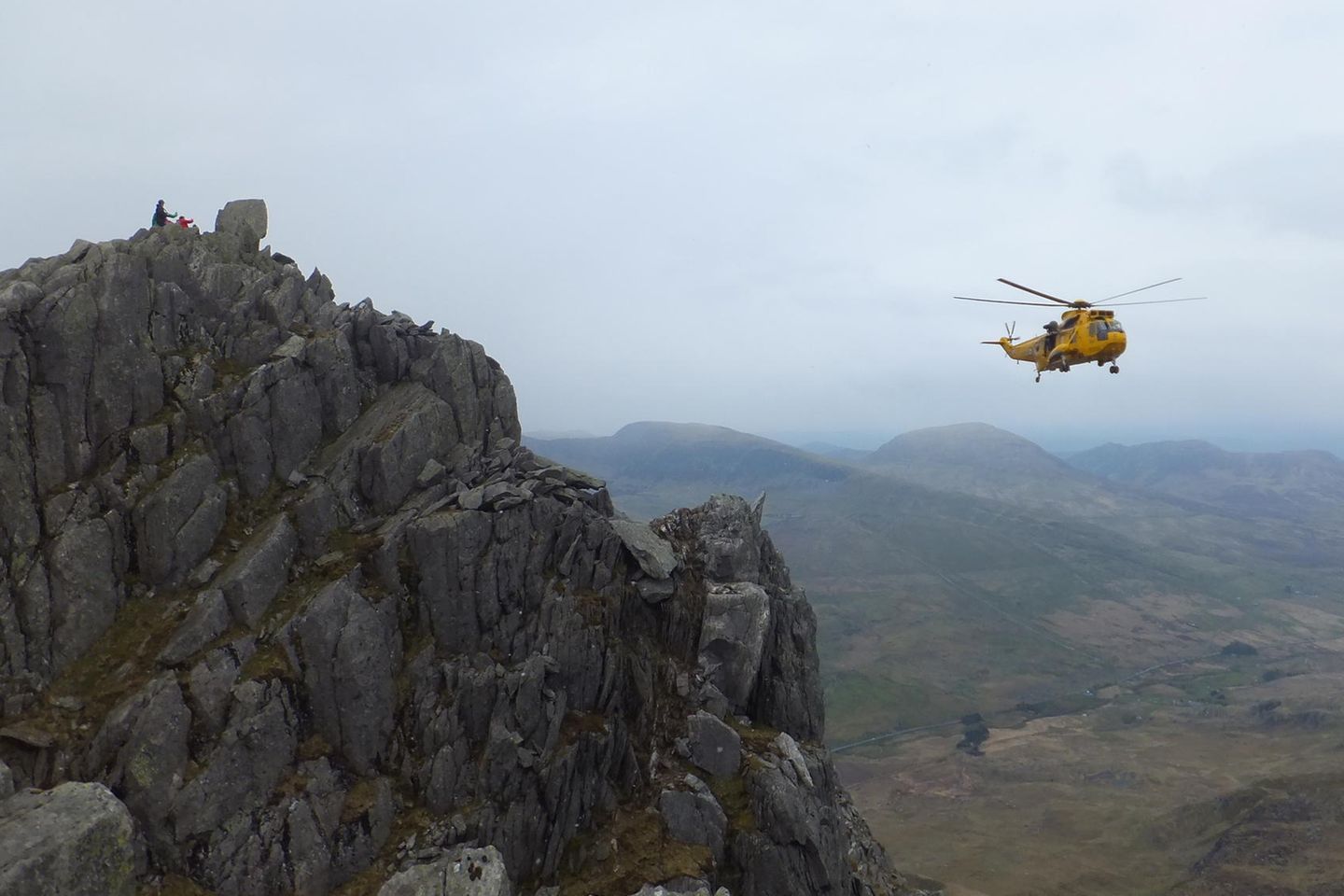 Bergsteiger Rettungsaktion mit Hubschrauber