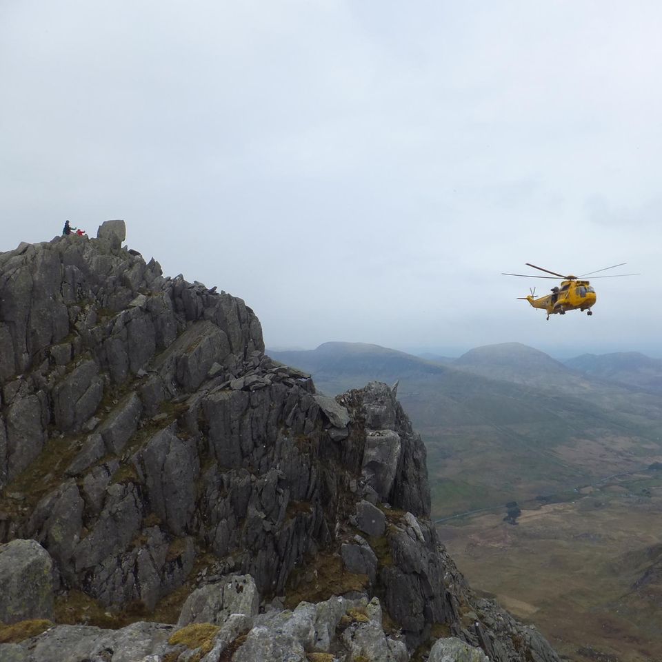 Bergsteiger Rettungsaktion mit Hubschrauber