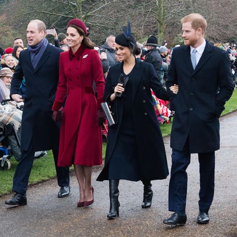 Prinz William, Herzogin Catherine, Herzogin Meghan und Prinz Harry
