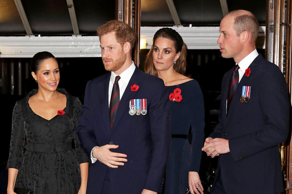 Herzogin Meghan und Prinz Harry, Herzogin Catherine und Prinz William (Fotocollage)