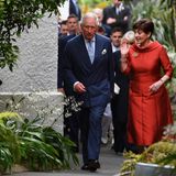Prinz Charles + Herzogin Camilla: Prinz Charles und Herzogin Camilla beenden den Tag beim Empfang des Generalgouverneurs von Neuseeland Dame Patsy Reddy im Government House in Auckland.