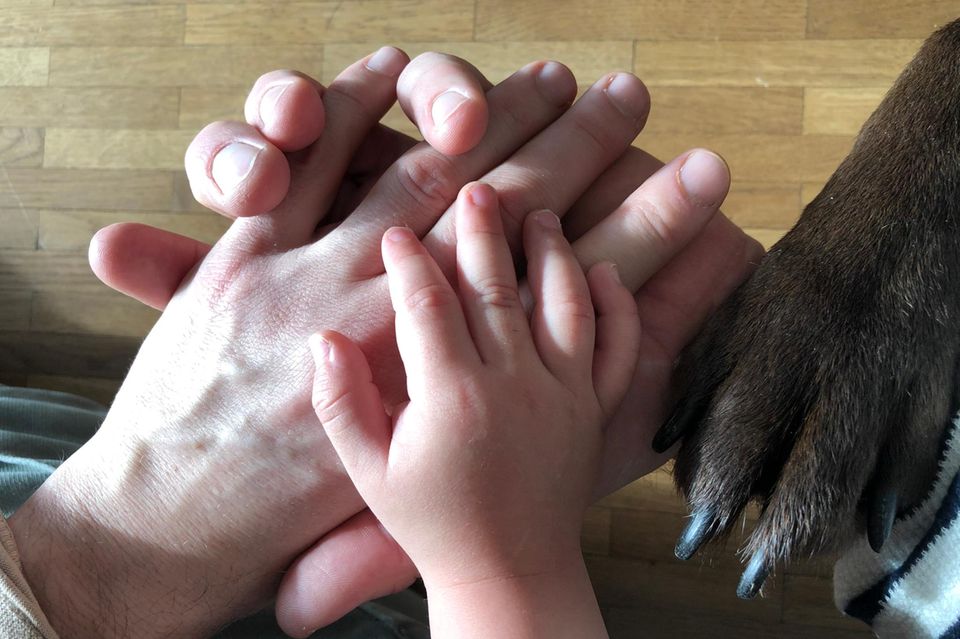 Einer für alle, alle für einen: Für Lukas sind seine beiden Papas die Besten.
