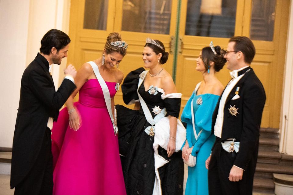 Schwedens Royals: Prinz Carl Philip, Prinzessin Madeleine, Kronprinzessin Victoria sowie Prinzessin Sofia und Prinz Daniel (v.l.)