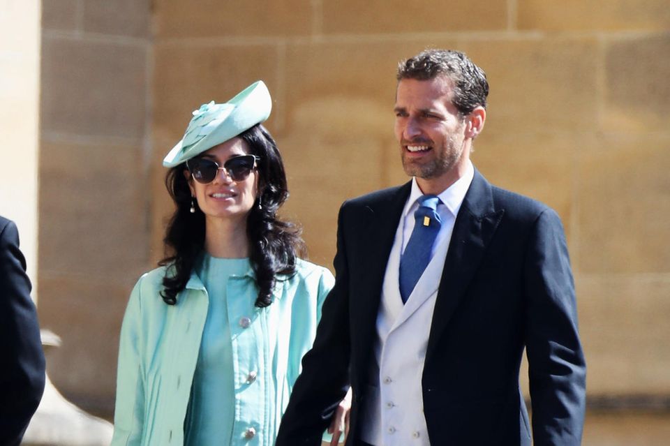 Alexi Lubomirski (r.) mit seiner Ehefrau Giada Lubomirski bei der Hochzeit von Prinz Harry und Herzogin Meghan am 19. Mai 2019 auf Schloss Windsor.