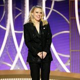 Comedian Kate McKinnon hat im Pailletten-Anzug einen glänzenden Auftritt bei den Golden Globe Awards.