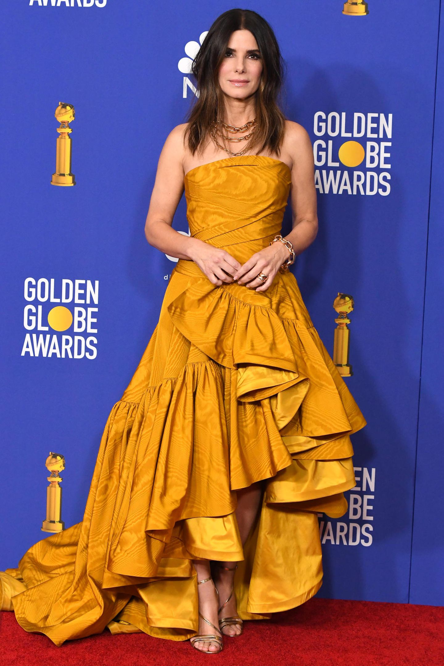 Sandra Bullock in Oscar de la Renta Kleid, Golden Globes