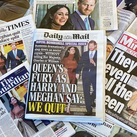 Der Rücktritt von Herzogin Meghan und Prinz Harry dominieren seit Tagen die Schlagzeilen in England.