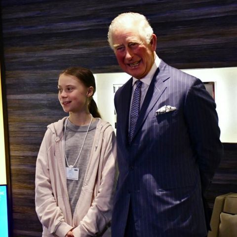 Greta Thunberg trifft in Davos auf Prinz Charles