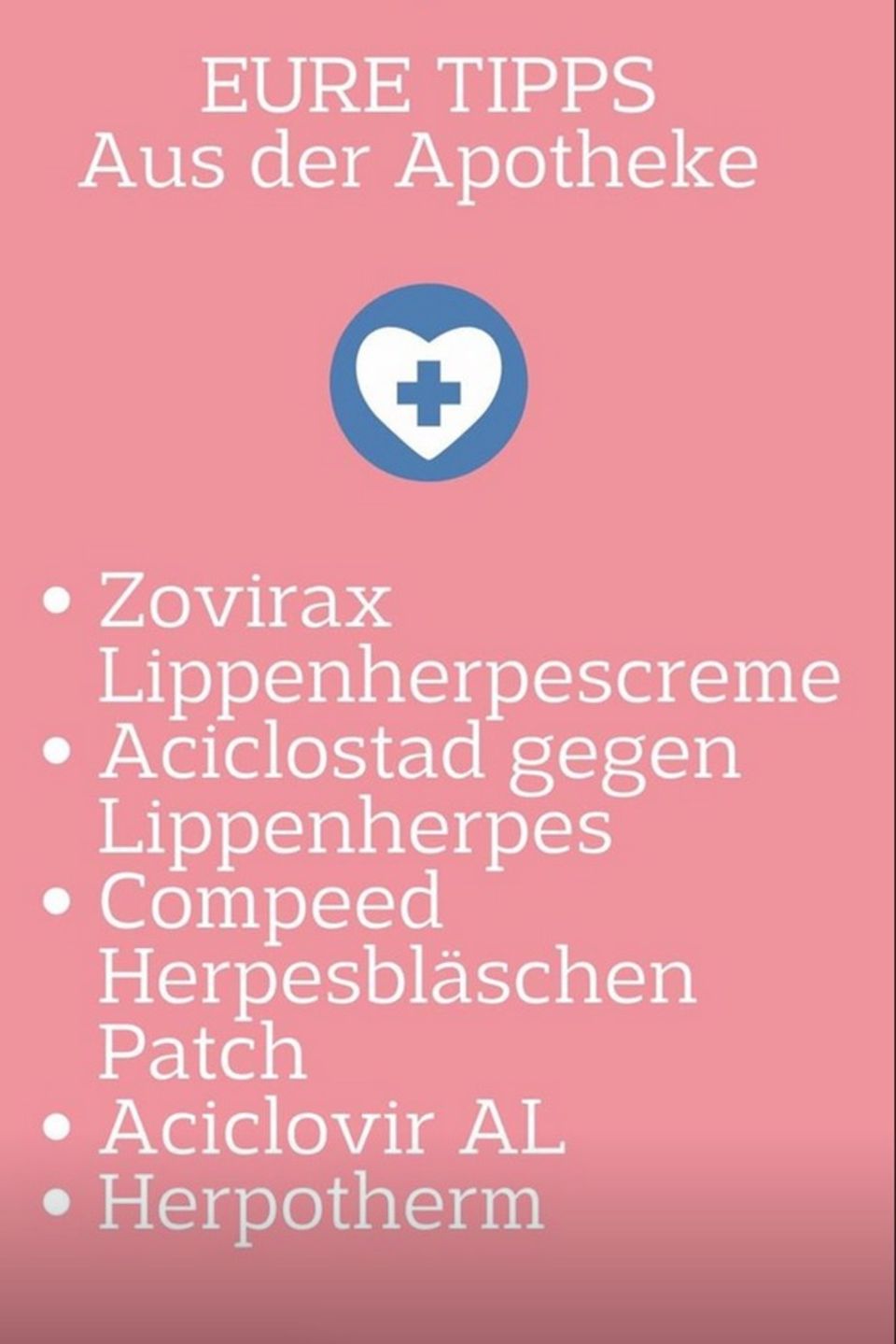 Cathy Hummels teilt Fan-Tipps gegen Herpes aus der Apotheke in ihrer Instagram-Story. Cathy Hummels teilt Fan-Tipps gegen Herpes aus der Apotheke in ihrer Instagram-Story.