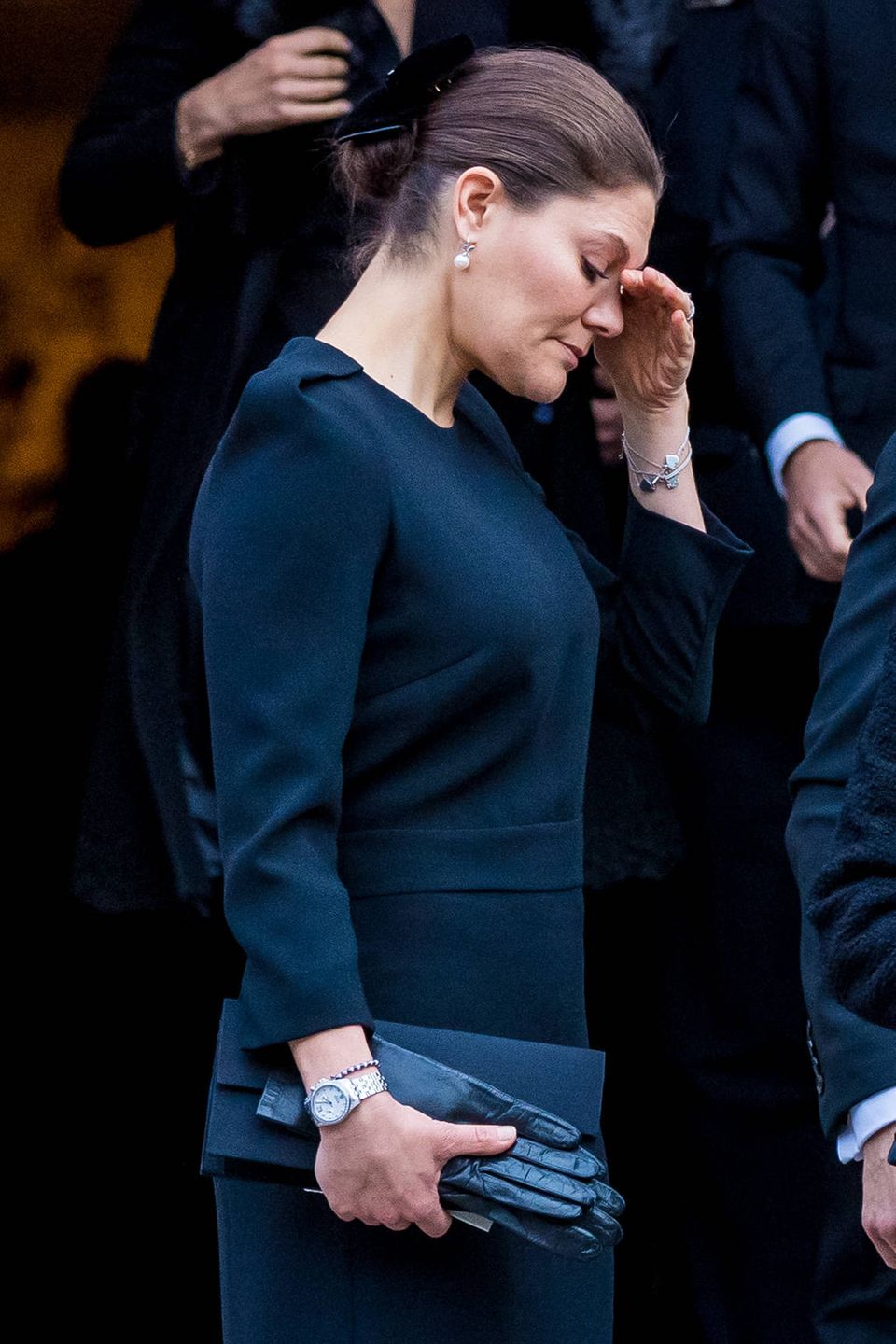Prinzessin Victoria ringt nach der Trauerfeier um Fassung Prinzessin Victoria ringt nach der Trauerfeier um Fassung