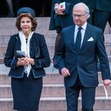 Das schwedische Königspaar verlässt die Kirche