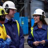 Prinz William und Herzogin Catherine im Tata-Steel-Stahlwerk