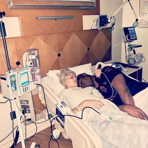 Sophia Vegas liegt im Krankenhaus. An ihrer Seite: Ehemann Daniel Charlier
